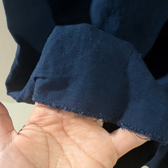 H&M Women's Linen Navy Joggers - Picture 4 of 8